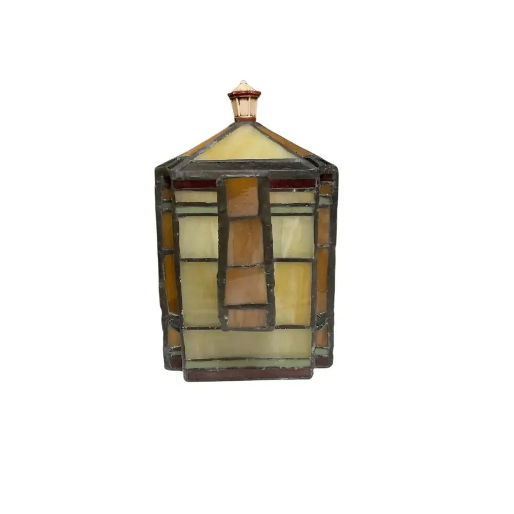 Vintage Tiffany Style Stained‎ Glass Rooster Teapot Lamp Farmhouse Art Deco
